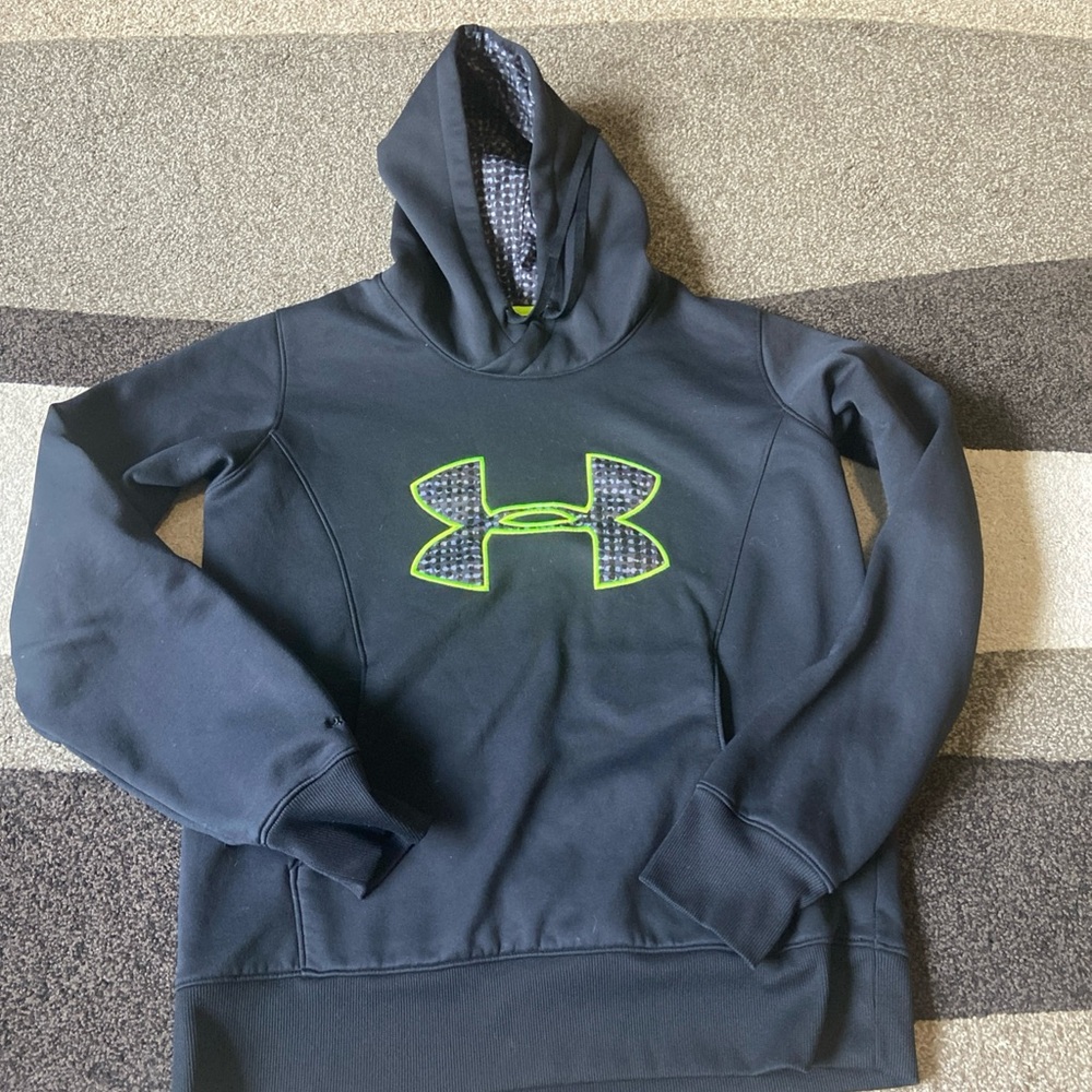 Under Armour Storm Black Logo Hoodie Size Medium